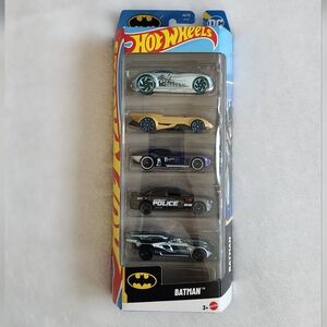 🦇Hot Wheels Batman Toy Cars – Set of 5 – NWT – Batmobile, Mr. Freeze, Penguin